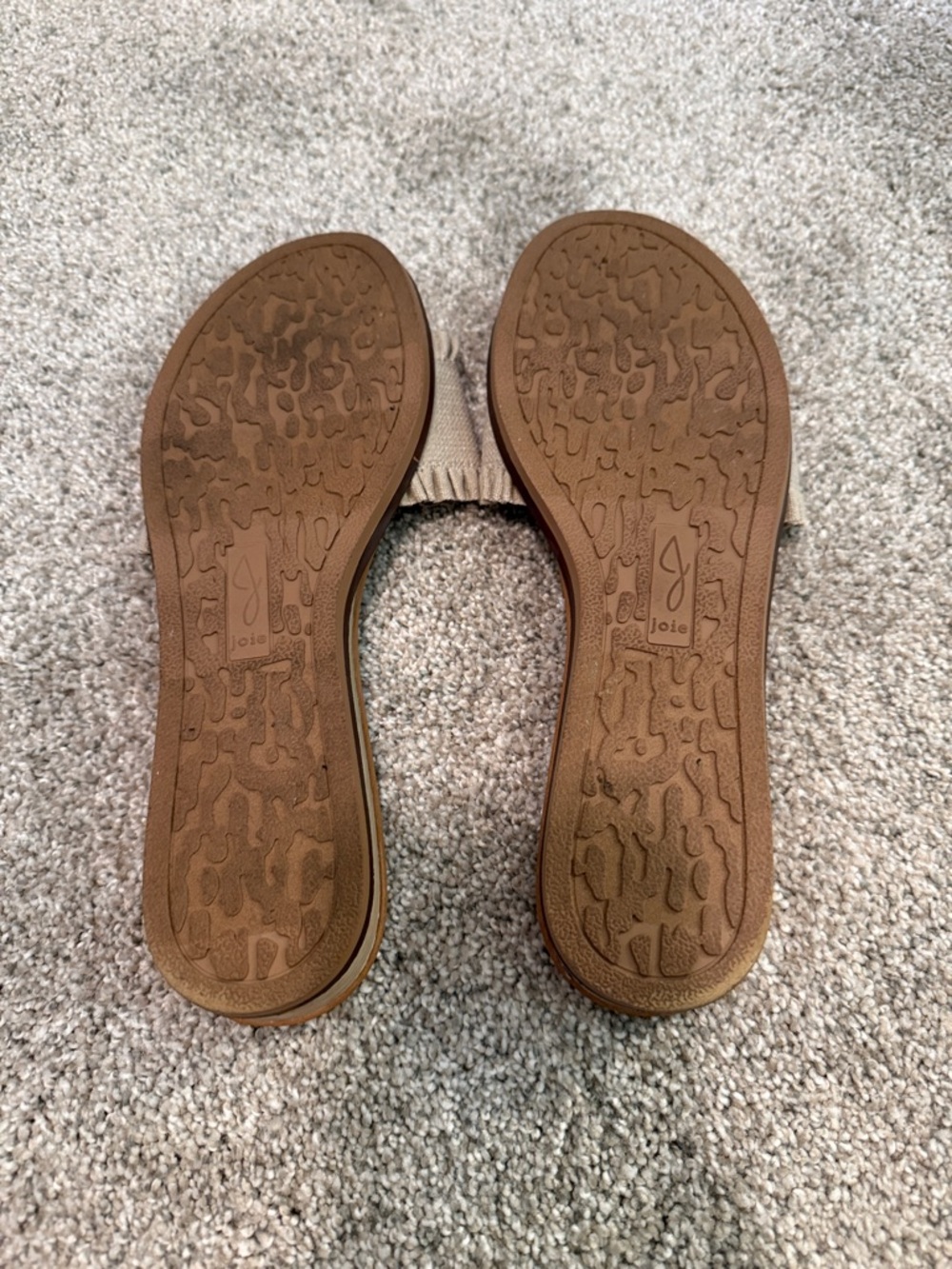 Joie Cream Ruffle Strap Slide Sandals - Picture 2 of 3